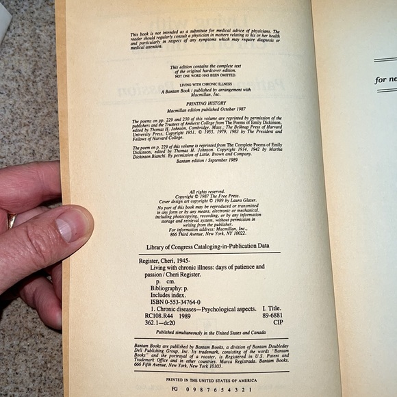 3-$15 Living with Chronic Illness Days of Patience and Passion by Cheri Register - Picture 6 of 6